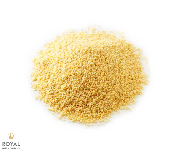 white background image with a pile of soya lecithin