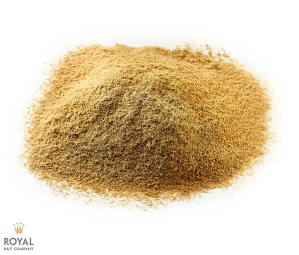 white background image with a group of ground cumin in the middle