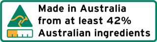 Made in Australia using local and imported ingredients
