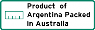 Product of Argentina packed in Australia