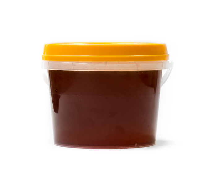 australian pure honey white background image with a bucket of Australian Pure Honey.