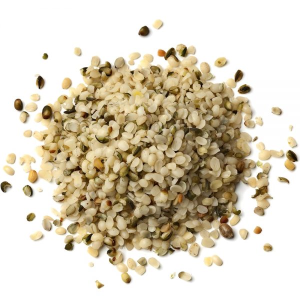 hemp seeds white background image with a pile of hemp seeds