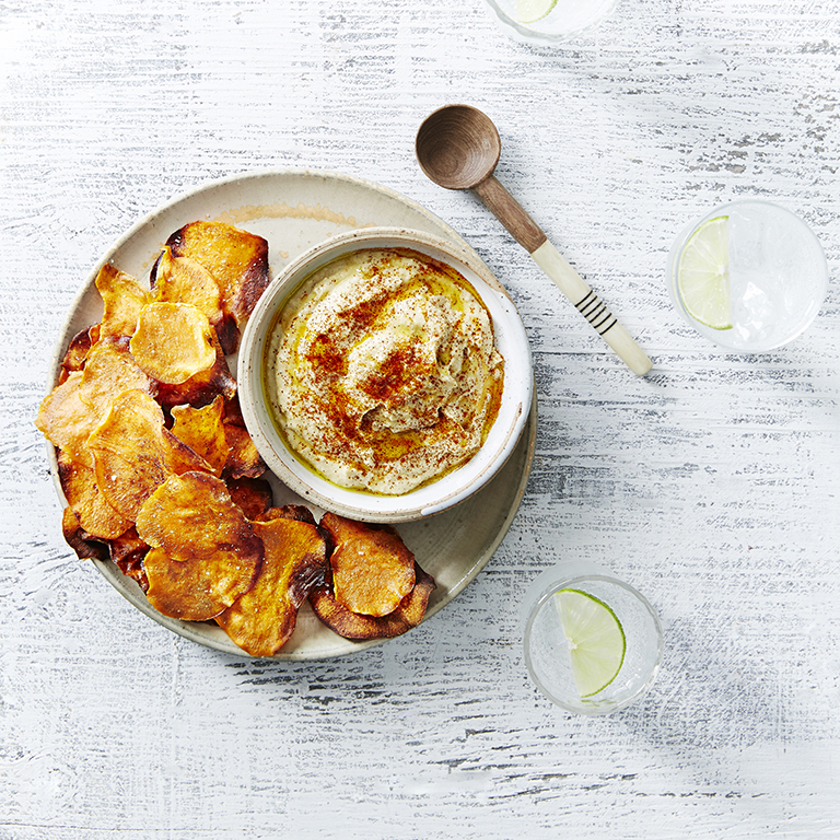 sweet-potato-chips-with-cashew-butter-hummus