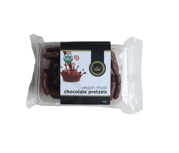 Vegan mylk chocolate pretzels