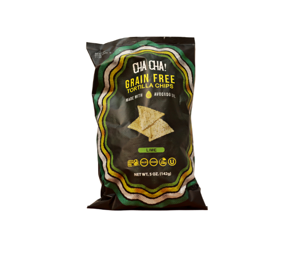 Cha Cha grain free tortilla chips lime