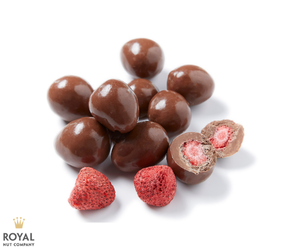 Milk chocolate freeze dried strawberry