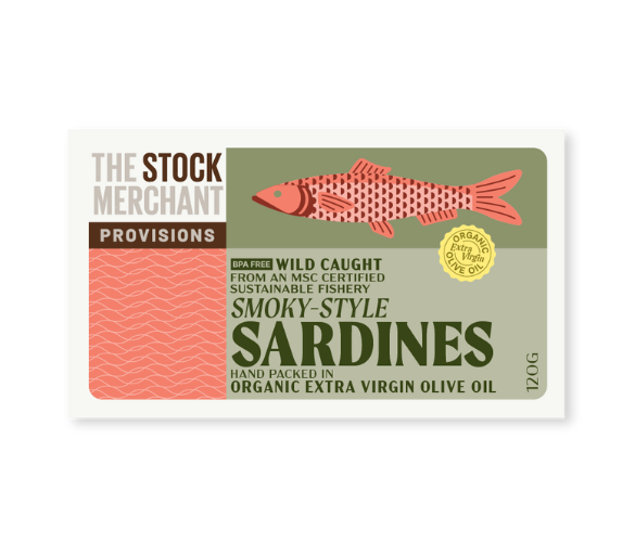 The Stock Merchant - Organic smoky-style sardines