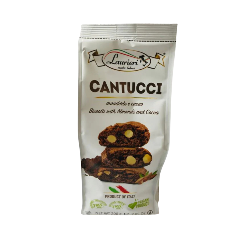 biscotti with almonds and cocoa