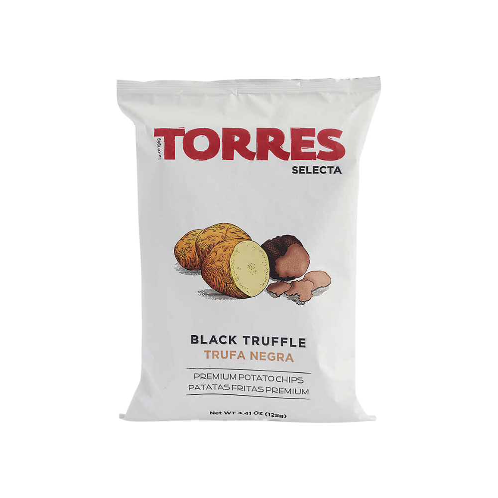 Black truffle premium potato chips