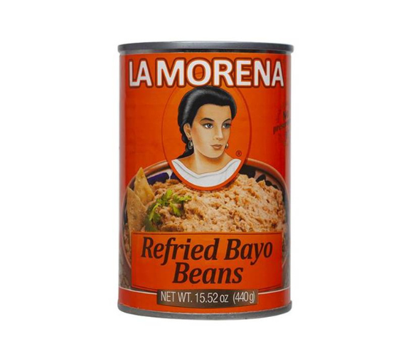 La Morena refried bayo beans