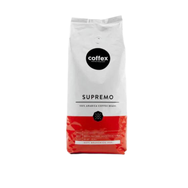 Bag of Supremo coffee beans from Coffex.