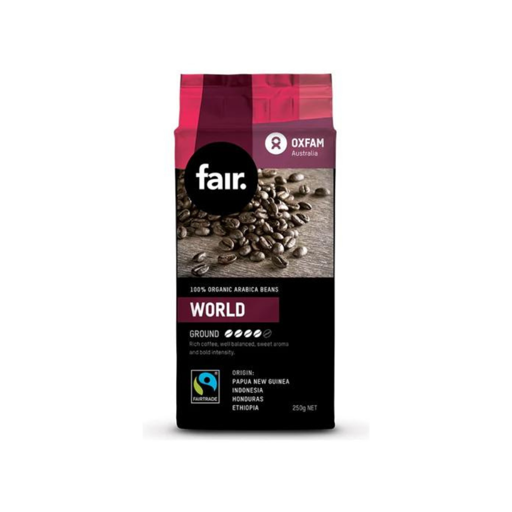 Organic arabica world ground beans