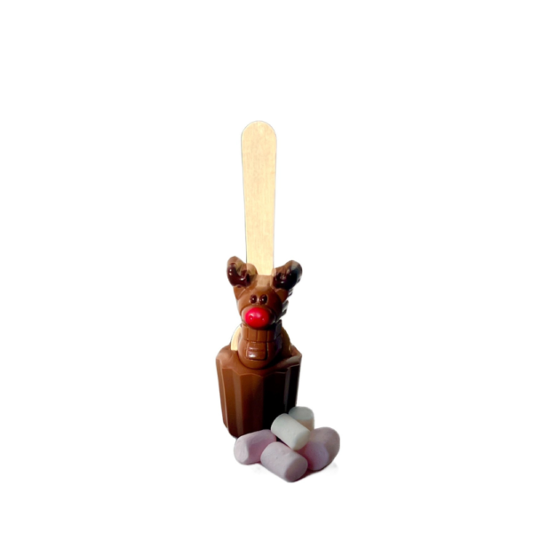 A white background image with a Milk Chocolate Kids Rudolph Spoonz