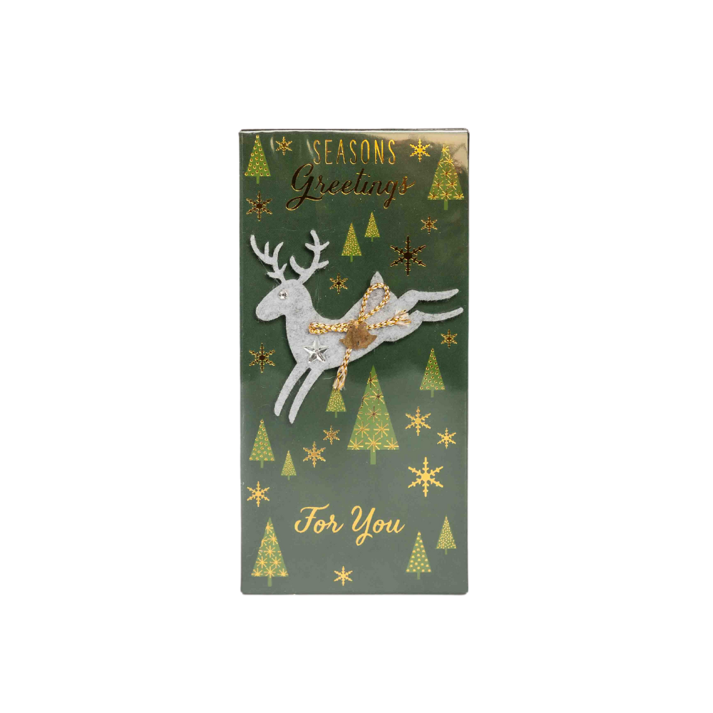 Milk chocolate christmas bar A white background image with a Milk chocolate christmas bar
