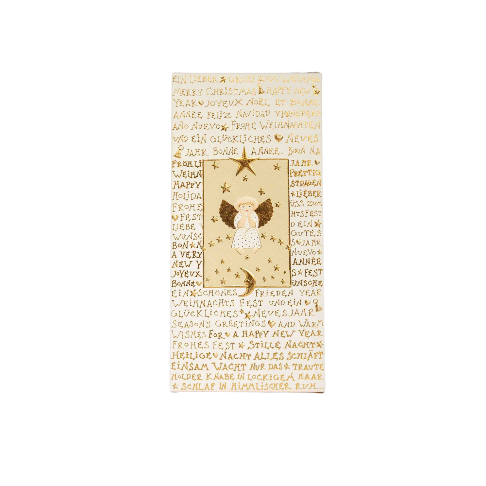 Milk chocolate christmas bar A white background image with a Milk chocolate christmas bar