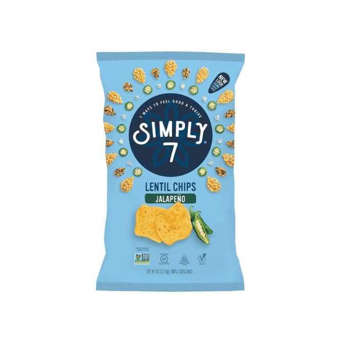 Simply 7 Jalapeno lentil chips