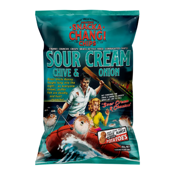 Sour cream, chive & onion chips