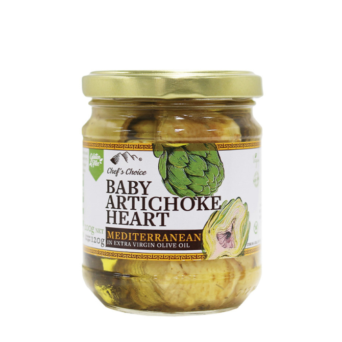 Baby artichoke hearts