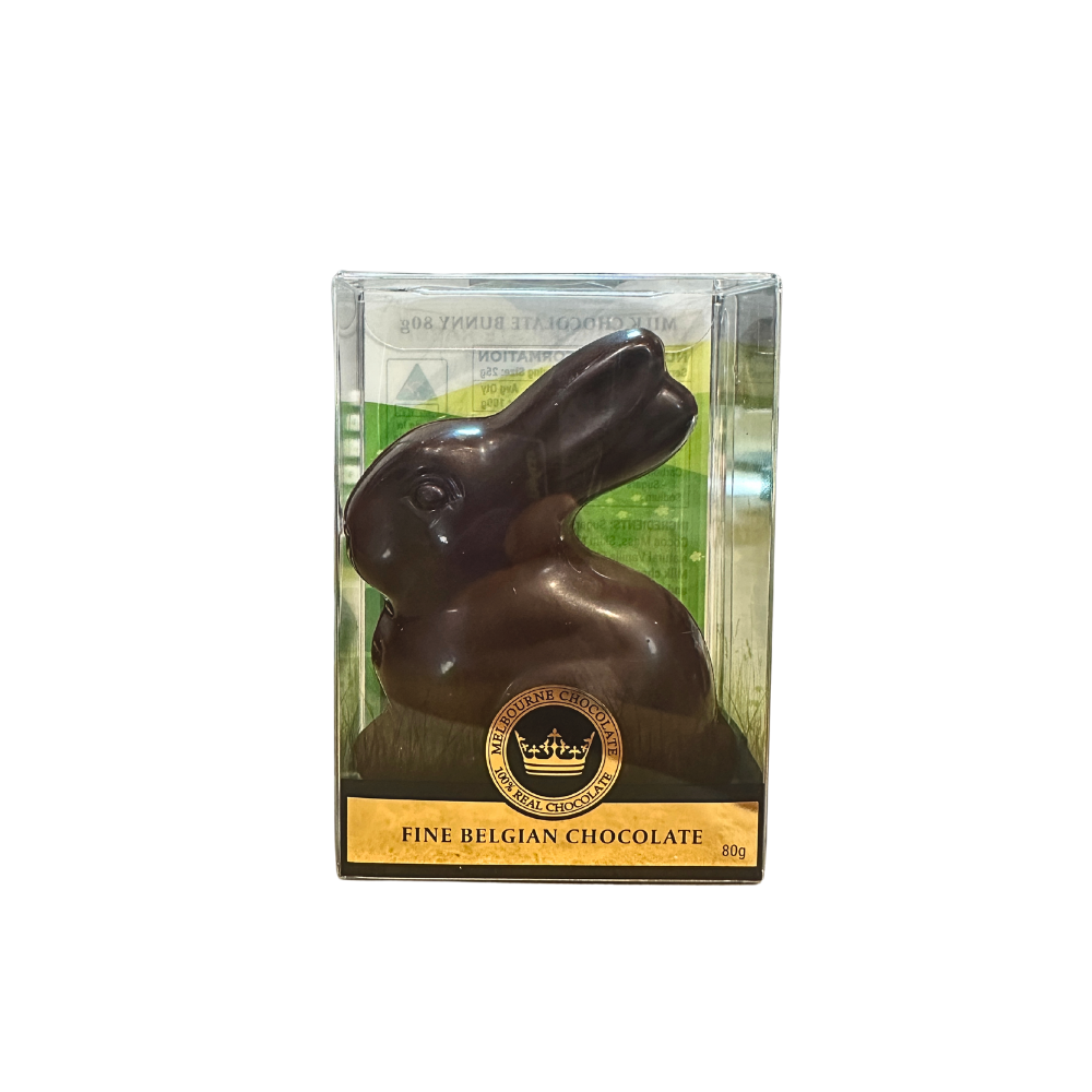 Dark chocolate sitting bunny