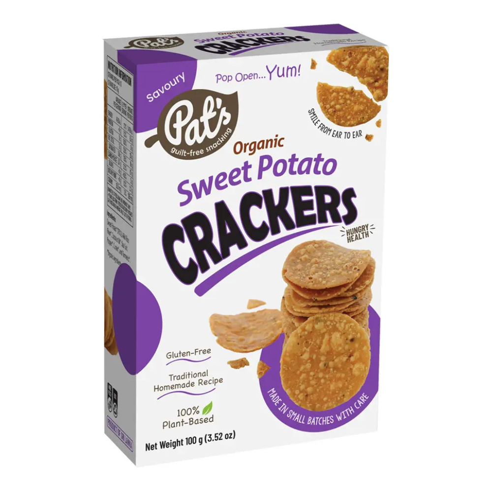 Organic sweet potato crackers
