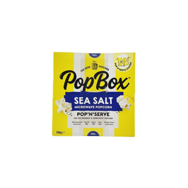 Popbox sea salt microwave popcorn