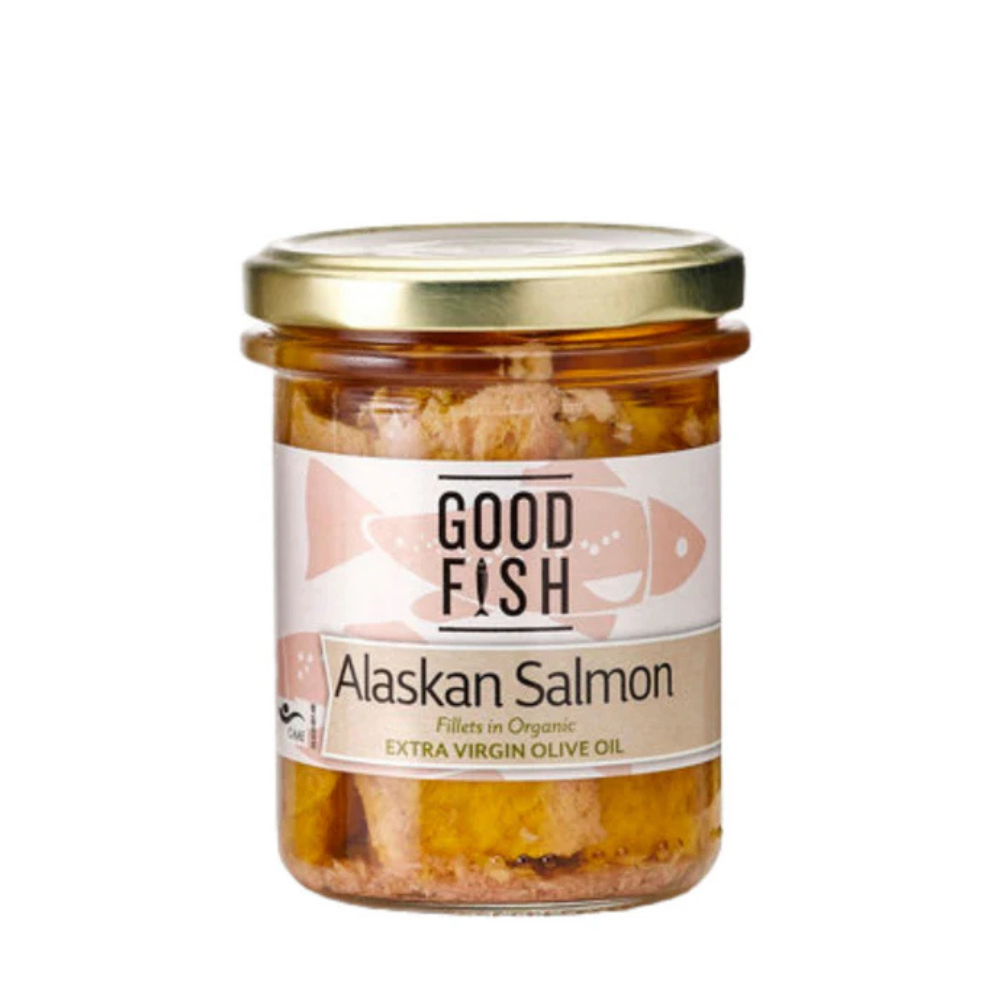 Good fish alaskan salmon jar