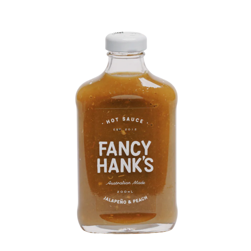 Fancy Hank's jalapeno & peach hot sauce