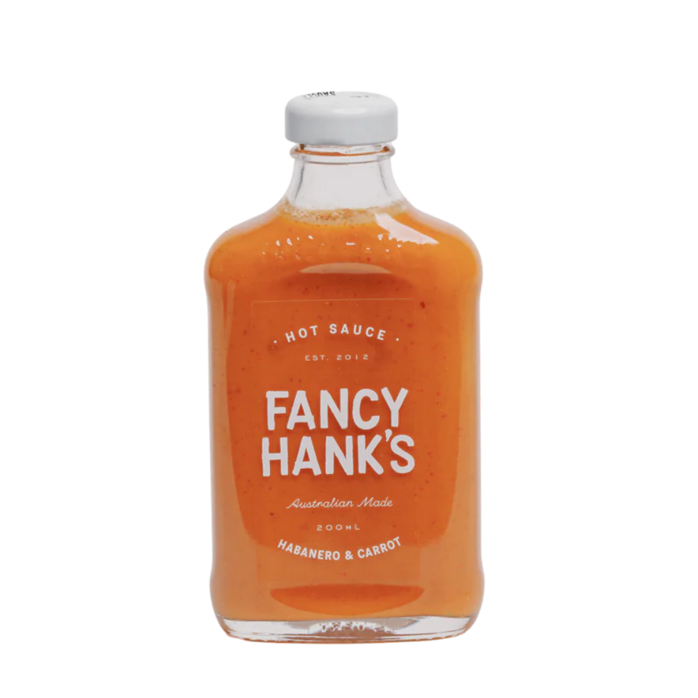 Fancy Hank's habanero & carrot hot sauce