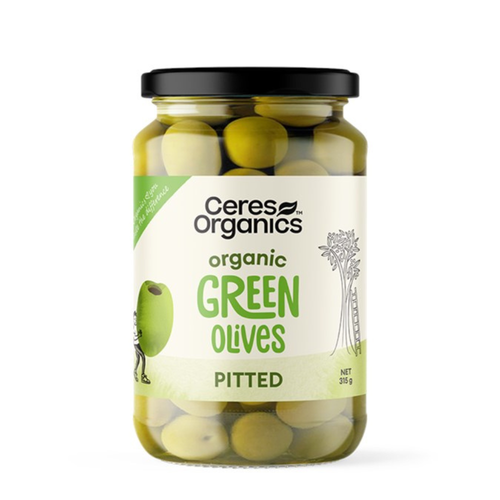 Ceres organic green olives pitted