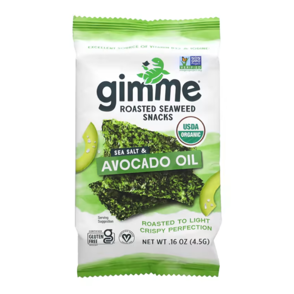 Avocado oil roasted seaweed snack