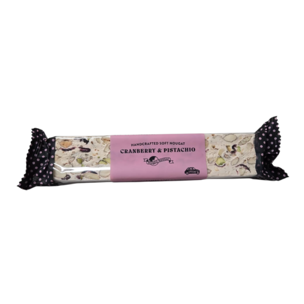 Mondo Nougat cranberry & pistachio soft nougat
