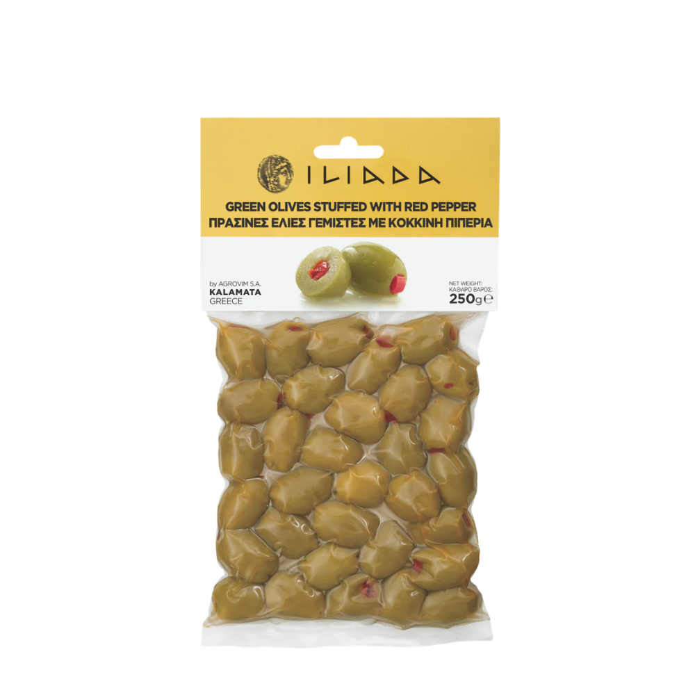 Iliada green olives stuffed with red pepper