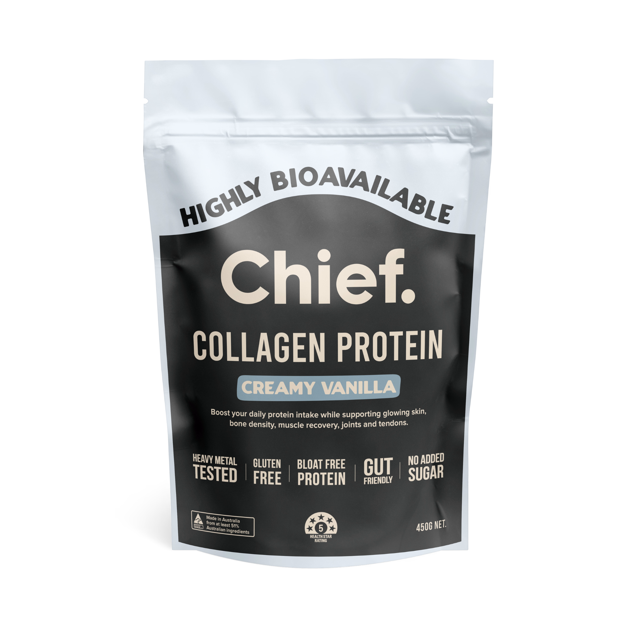 Chief vanilla collagen protein