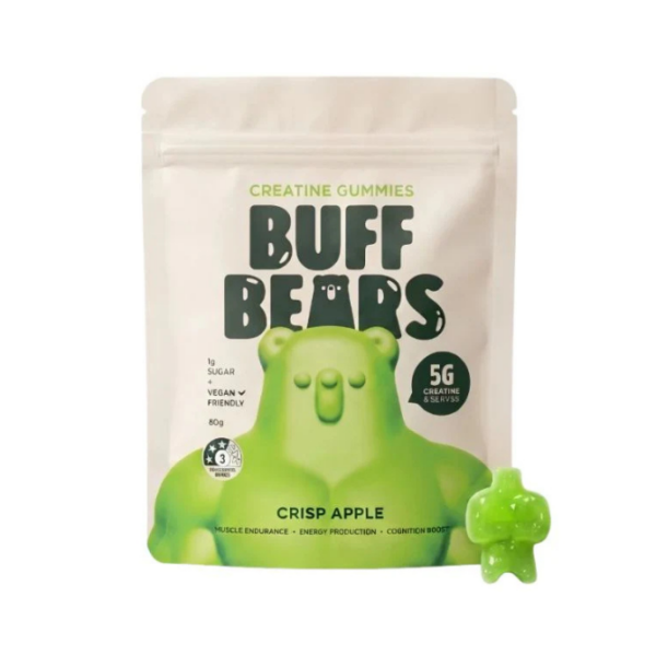 Buff Bears creatine gummies crisp apple