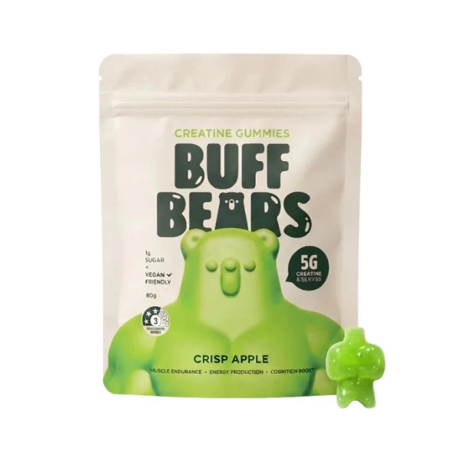 Buff Bears creatine gummies crisp apple