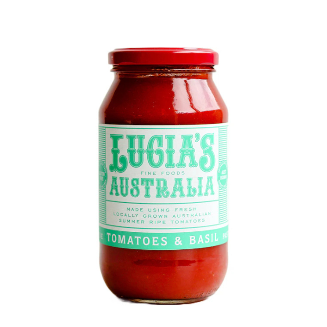 Lucia's tomatoes & Basil pasta sauce