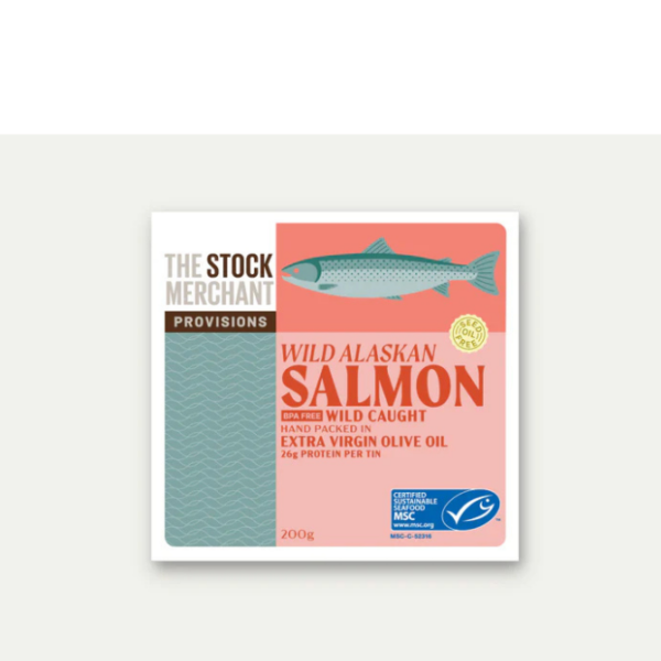The Stock Merchant wild alaskan salmon with extra virgin olive oil