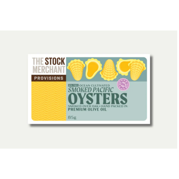 The Stock Merchant smoked oysters in olive oil