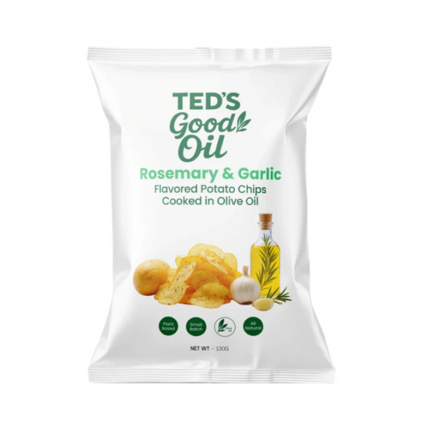 Ted's Good Rosemary and Garlic olive oil potato chips