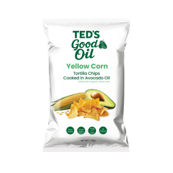 Ted's good Oil yellow corn avocado oil tortilla chips