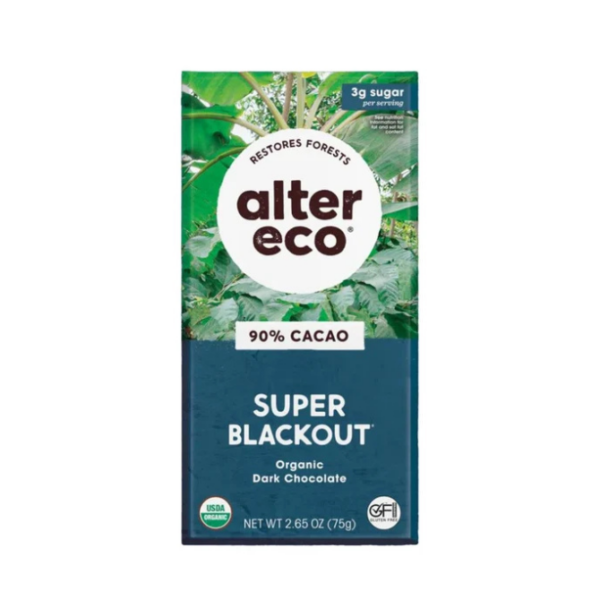 Alter Eco 90% cacao dark chocolate bar