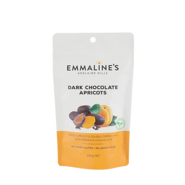 Emmaline's dark chocolate apricots
