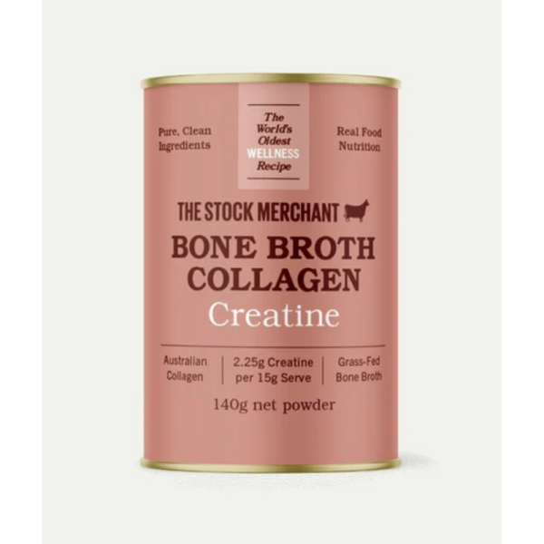The Stock Merchant bone broth collage creatine